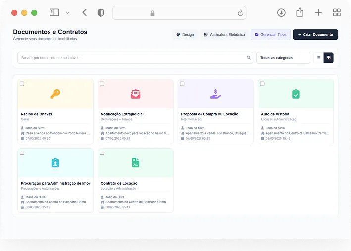 Repositório de documentos com mais de 50 modelos